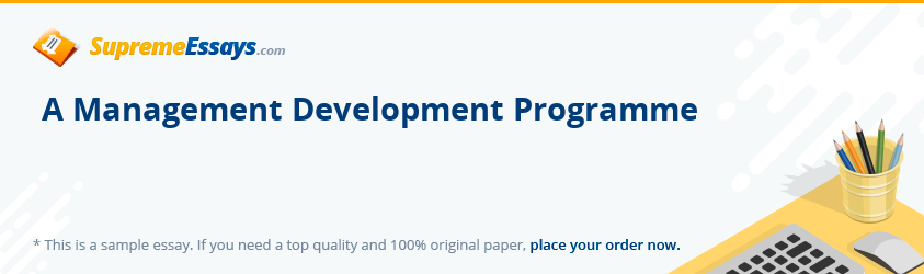 A Management Development Programme