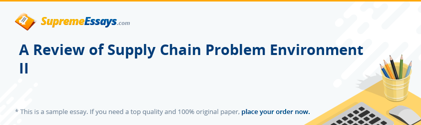 A Review of Supply Chain Problem Environment II 