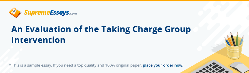 An Evaluation of the Taking Charge Group Intervention