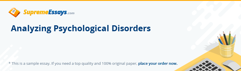 Analyzing Psychological Disorders