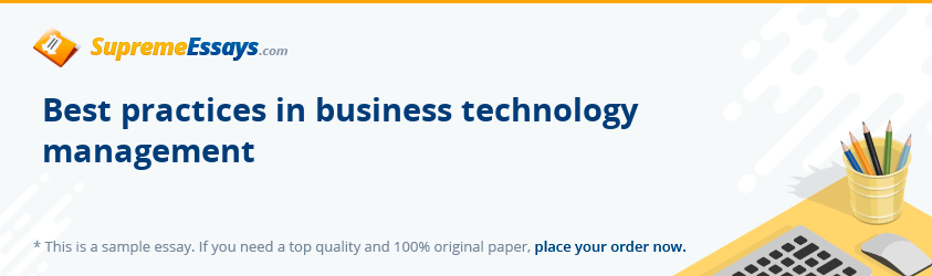 Best practices in business technology management