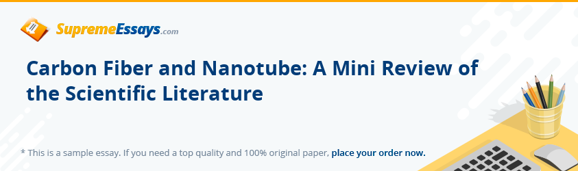 Carbon Fiber and Nanotube: A Mini Review of the Scientific Literature