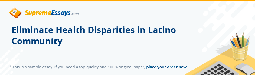 Eliminate Health Disparities in Latino Community