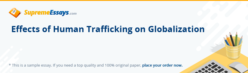 Effects of Human Trafficking on Globalization