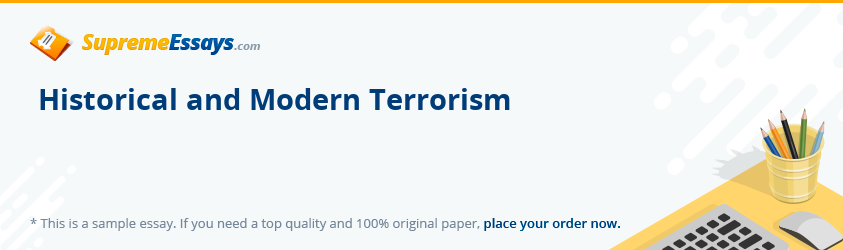Historical and Modern Terrorism