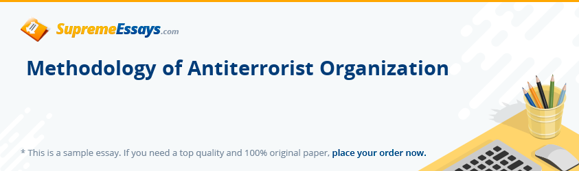 Methodology of Antiterrorist Organization