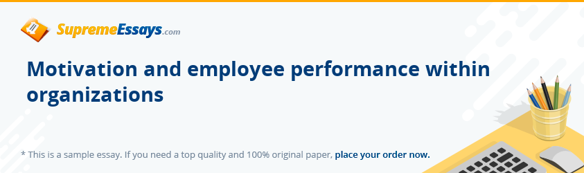 Motivation and employee performance within organizations