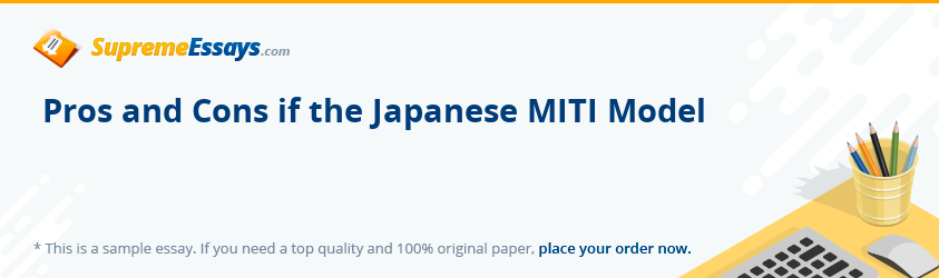 Pros and Cons if the Japanese MITI Model