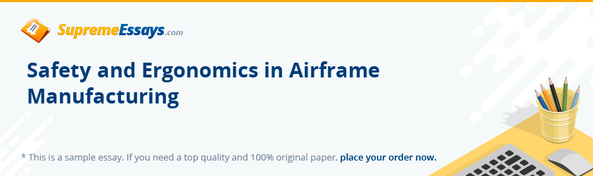 Safety and Ergonomics in Airframe Manufacturing