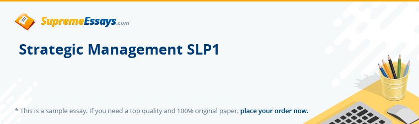 Strategic Management SLP1