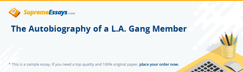 The Autobiography of a L.A. Gang Member