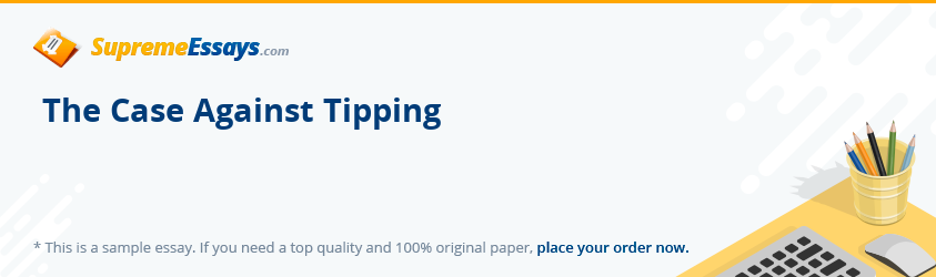 The Case Against Tipping