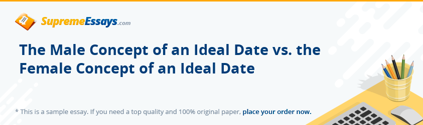 The Male Concept of an Ideal Date vs. the Female Concept of an Ideal Date
