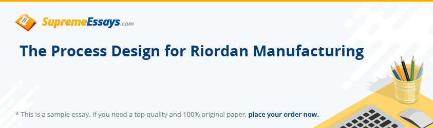 The Process Design for Riordan Manufacturing