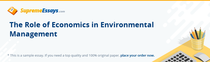 The Role of Economics in Environmental Management