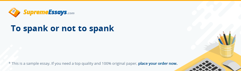 To spank or not to spank