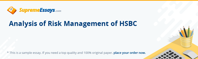 Analysis of Risk Management of HSBC