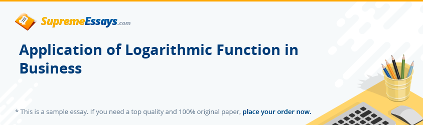 Application of Logarithmic Function in Business