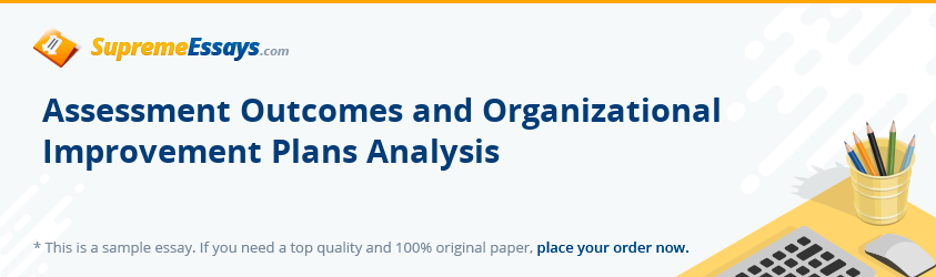 Assessment Outcomes and Organizational Improvement Plans Analysis