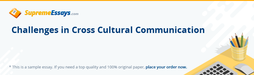 Challenges in Cross Cultural Communication