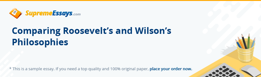 Comparing Roosevelt’s and Wilson’s Philosophies