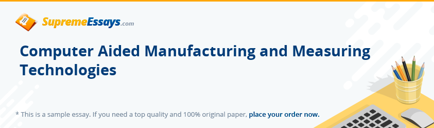Computer Aided Manufacturing and Measuring Technologies