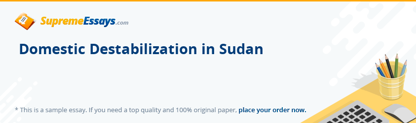 Domestic Destabilization in Sudan