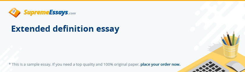 Extended definition essay