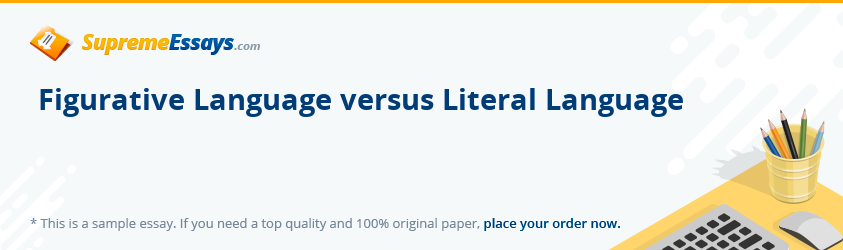 Figurative Language versus Literal Language
