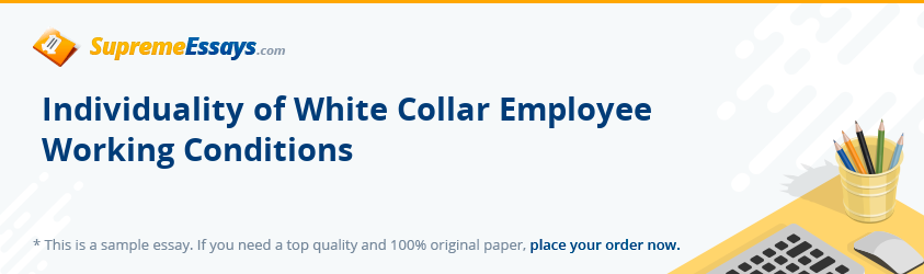 Individuality of White Collar Employee Working Conditions