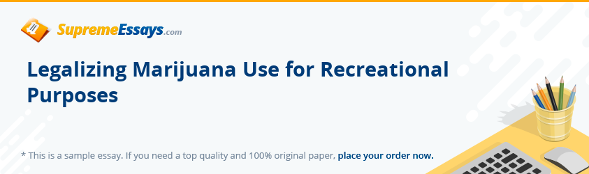 Legalizing Marijuana Use for Recreational Purposes