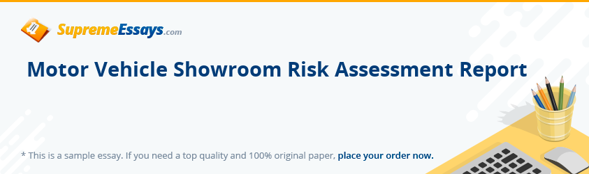 Motor Vehicle Showroom Risk Assessment Report
