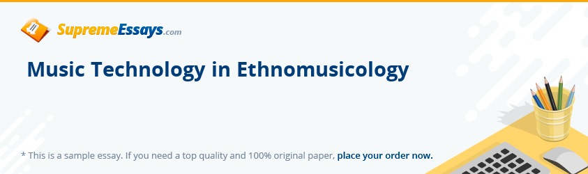Music Technology in Ethnomusicology