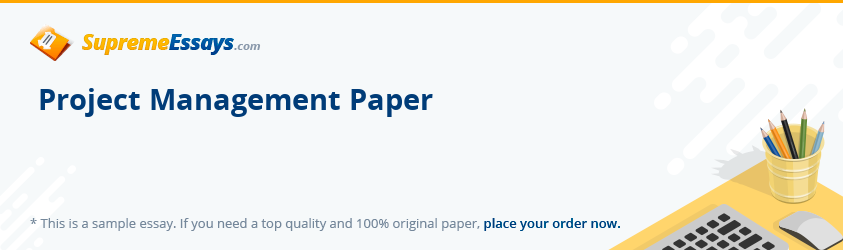 Project Management Paper