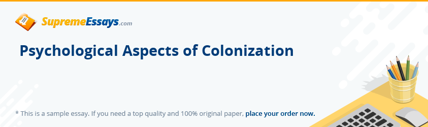 Psychological Aspects of Colonization