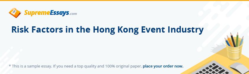 Risk Factors in the Hong Kong Event Industry