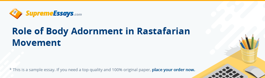 Role of Body Adornment in Rastafarian Movement
