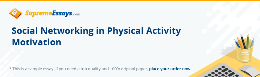 Social Networking in Physical Activity Motivation