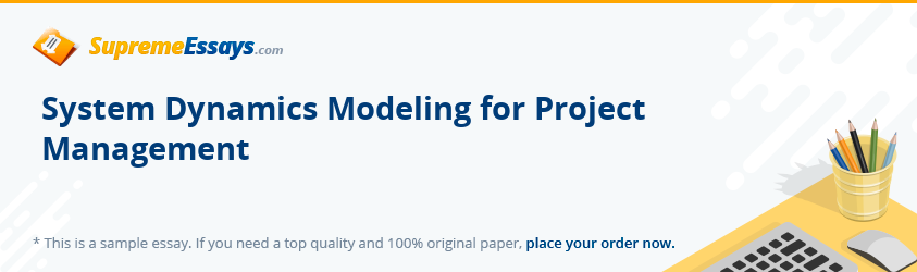 System Dynamics Modeling for Project Management