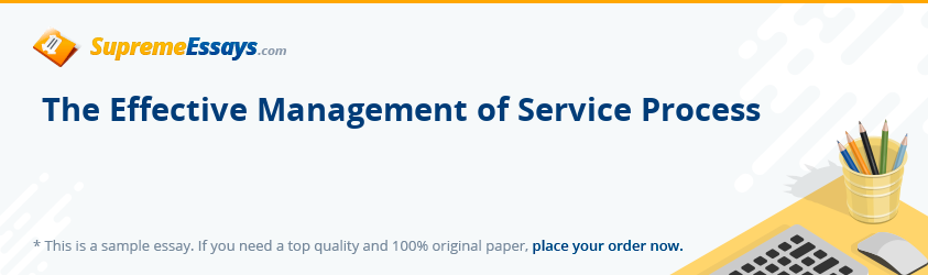 The Effective Management of Service Process