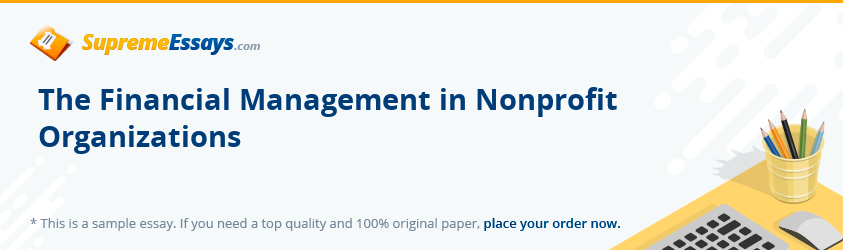 The Financial Management in Nonprofit Organizations