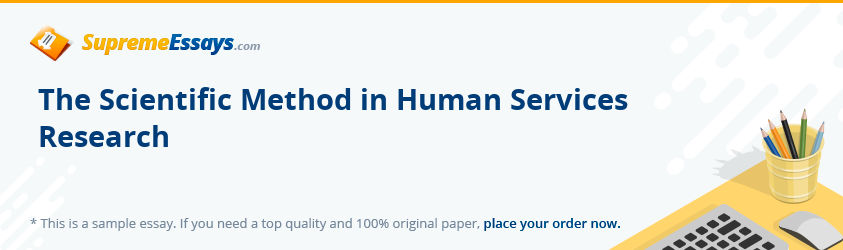 The Scientific Method in Human Services Research